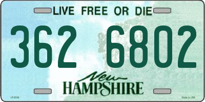 NH license plate 3626802