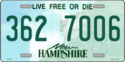 NH license plate 3627006