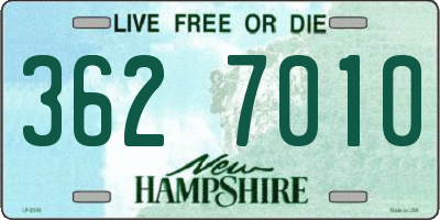 NH license plate 3627010