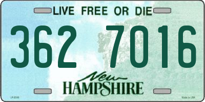 NH license plate 3627016