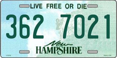 NH license plate 3627021