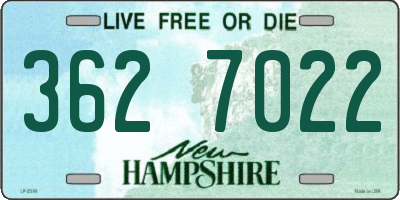 NH license plate 3627022