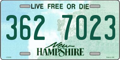 NH license plate 3627023