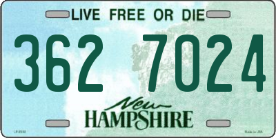 NH license plate 3627024