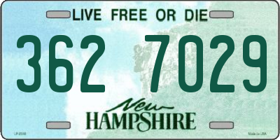 NH license plate 3627029