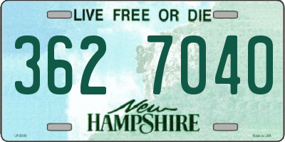 NH license plate 3627040