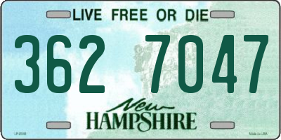 NH license plate 3627047