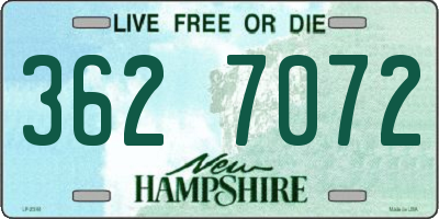 NH license plate 3627072