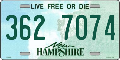 NH license plate 3627074