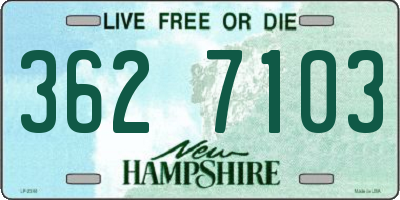 NH license plate 3627103