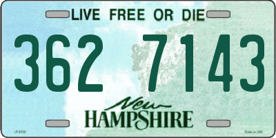 NH license plate 3627143