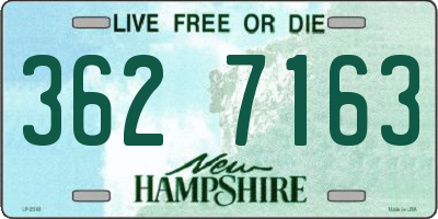 NH license plate 3627163