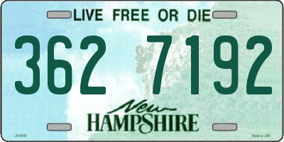 NH license plate 3627192