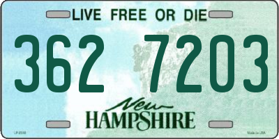 NH license plate 3627203
