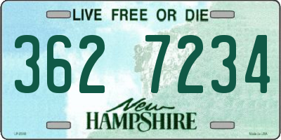 NH license plate 3627234