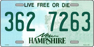 NH license plate 3627263