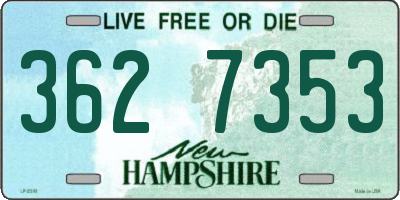 NH license plate 3627353