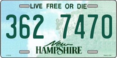 NH license plate 3627470