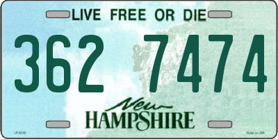 NH license plate 3627474