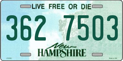 NH license plate 3627503