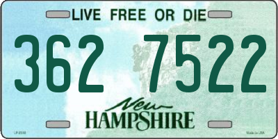 NH license plate 3627522
