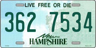 NH license plate 3627534