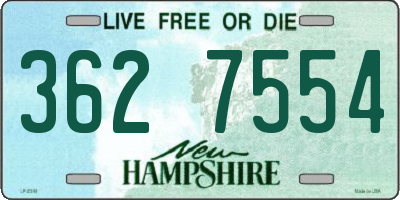 NH license plate 3627554