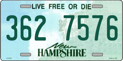 NH license plate 3627576