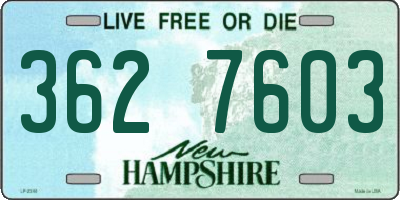 NH license plate 3627603