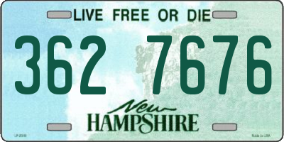 NH license plate 3627676