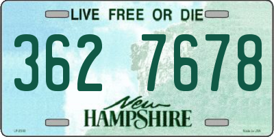NH license plate 3627678