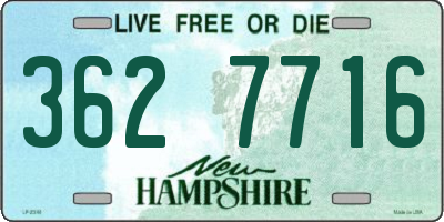 NH license plate 3627716