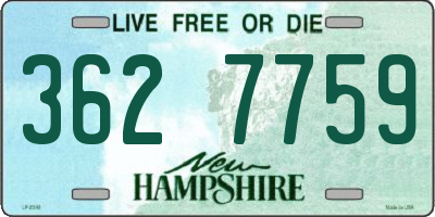 NH license plate 3627759