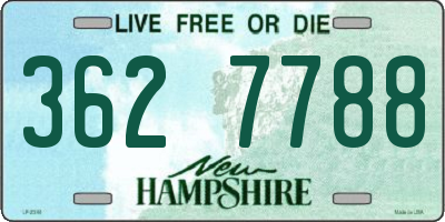 NH license plate 3627788