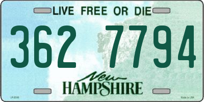 NH license plate 3627794