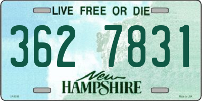 NH license plate 3627831