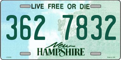 NH license plate 3627832