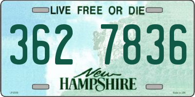 NH license plate 3627836