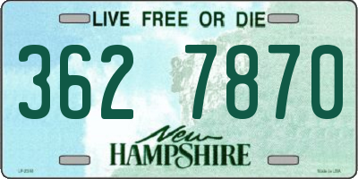 NH license plate 3627870