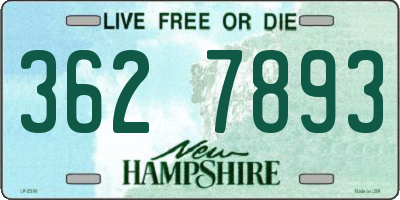 NH license plate 3627893