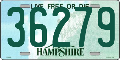 NH license plate 36279