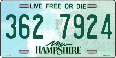 NH license plate 3627924