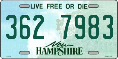 NH license plate 3627983