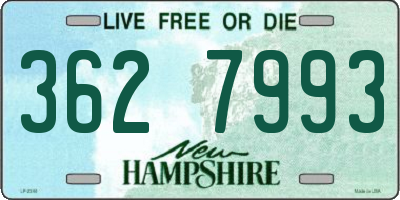 NH license plate 3627993