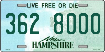 NH license plate 3628000