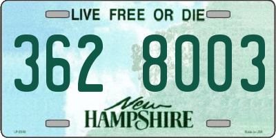 NH license plate 3628003