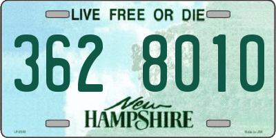 NH license plate 3628010