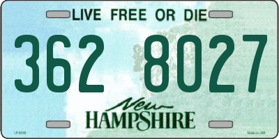 NH license plate 3628027
