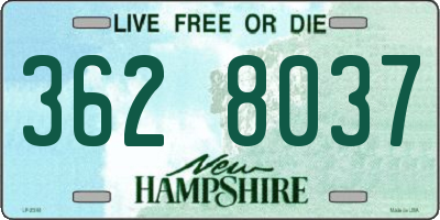NH license plate 3628037