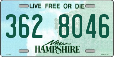 NH license plate 3628046